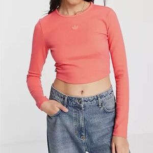 Adidas Original Ribbed Cropped Top